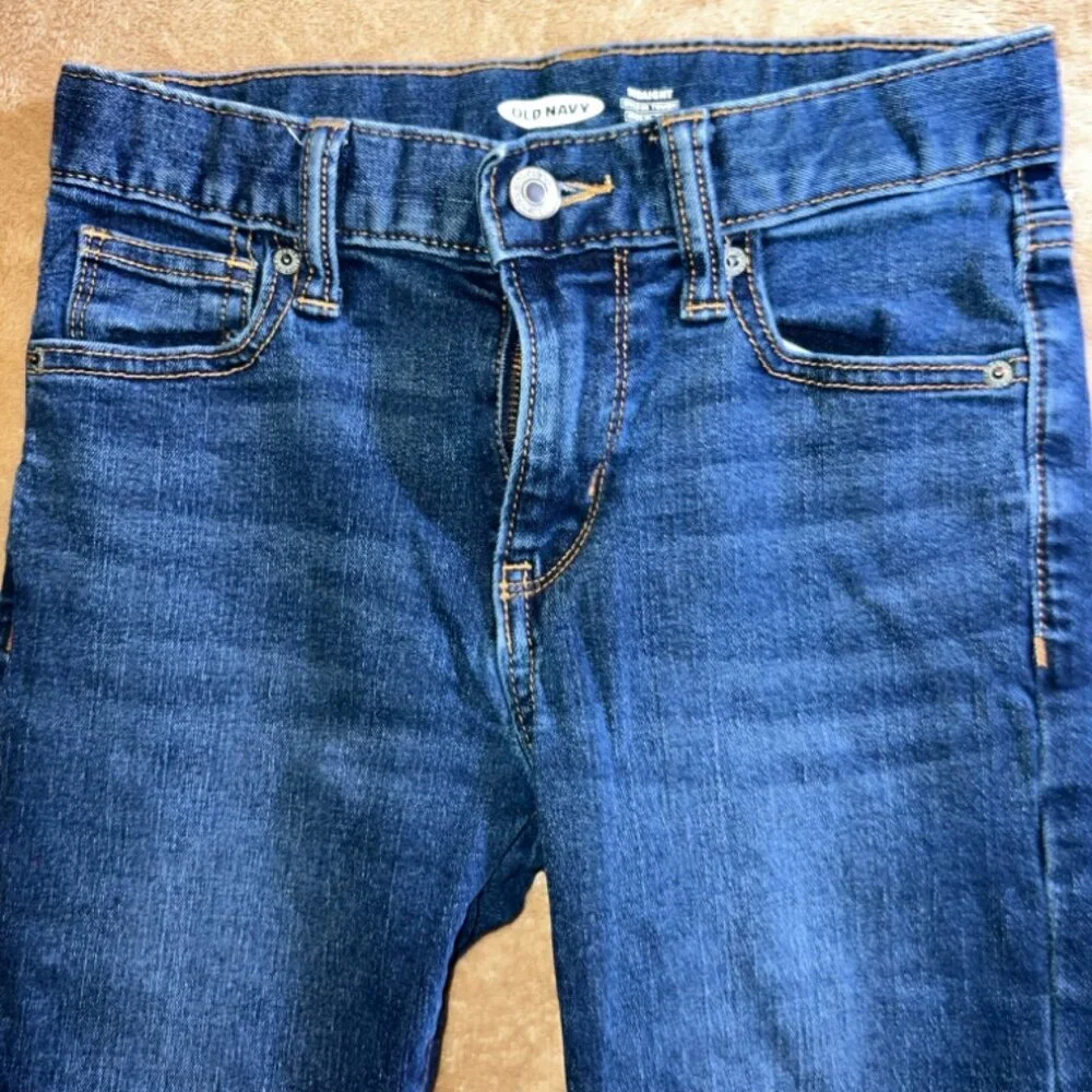 Old Navy Kids 10 Blue Denim‎ Straight Leg Built-in Flex Built-in Tough Jeans